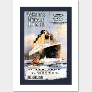 Poster Retro Ship Vintage Cruise Vessel Posters and Art